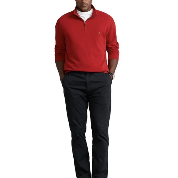 Polo Ralph Lauren Men's Big & Tall Estate-Rib Quarter-Zip Pullover - Picture 2 of 5
